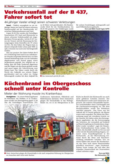 zur Ausgabe 159 - Oldenburgischer Feuerwehrverband eV