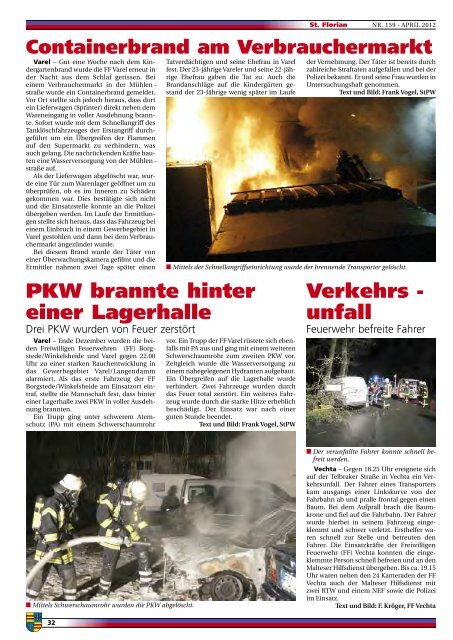 zur Ausgabe 159 - Oldenburgischer Feuerwehrverband eV