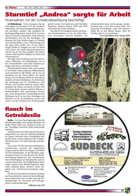 zur Ausgabe 159 - Oldenburgischer Feuerwehrverband eV