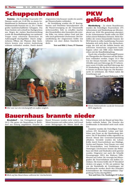 zur Ausgabe 159 - Oldenburgischer Feuerwehrverband eV