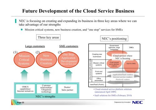 IT Services Business Growth Strategy - NEC