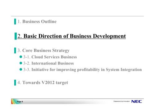 IT Services Business Growth Strategy - NEC