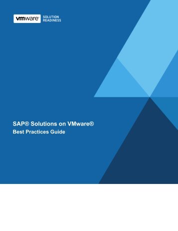 SAP® Solutions on VMware®