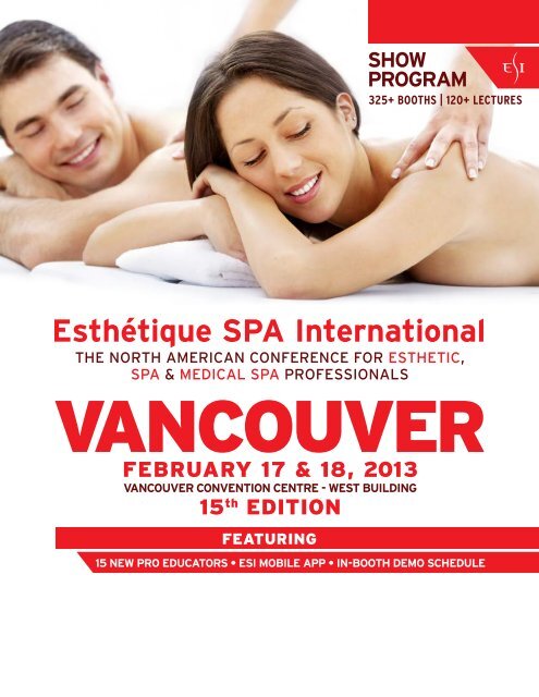 view the 2013 show program - Esthetique SPA International
