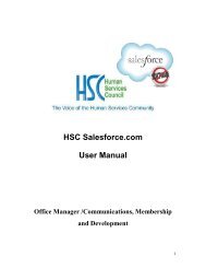 HSC Salesforce.com User Manual