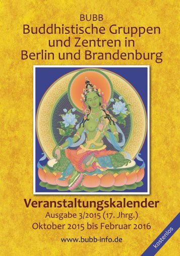 Veranstaltungskalender der BUBB (Ausgabe 3/2015)