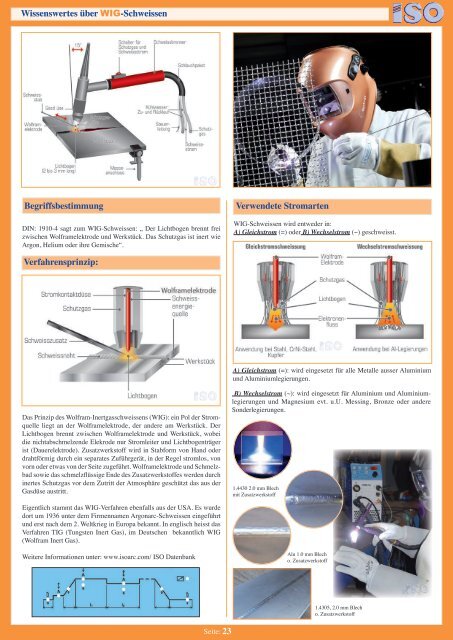 Schweisszusatzwerkstoffe - ISO Schweisstechnik AG