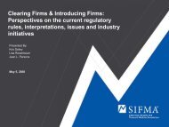 Clearing Firms & Introducing Firms: Perspectives on ... - Events - sifma