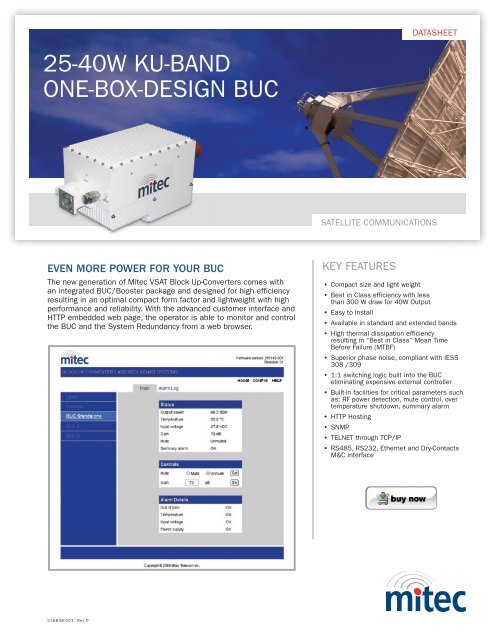 25-40w Ku-band one-box-deSiGn buc