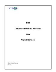 SR1 Advanced DVB-S2 Receiver GigE interface