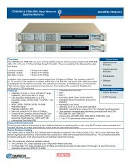 CDM-600 & CDM-600L Open Network Satellite Modems Satellite Modems