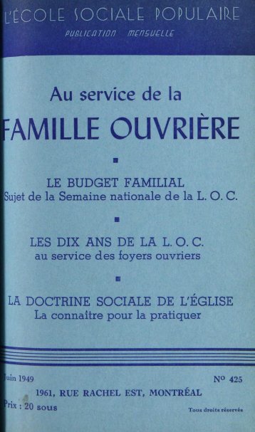 FAMILLE OUVRIÈRE