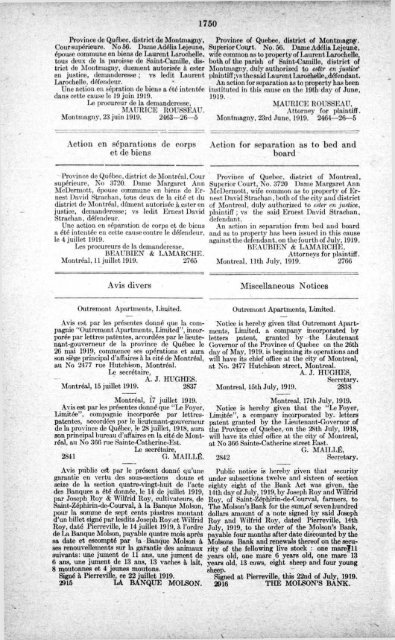 Gazette Officielle de Québec Quebec Official Gazette