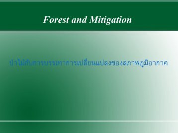 Forest and Mitigation