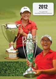 2012 NZ Golf Annual Report - New Zealand Golf