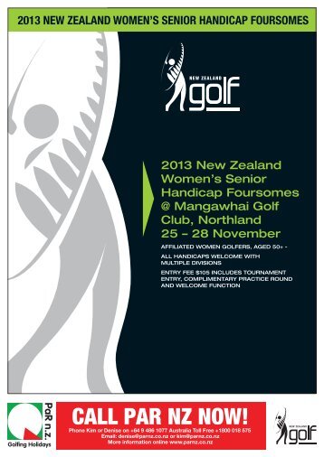 the Entry Form for the NZ Women's Foursomes - New Zealand Golf