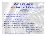 Quarks und Gluonen- farbige Bausteine des Universums
