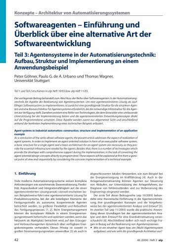 Konzepte – Architektur von Automatisierungssystemen