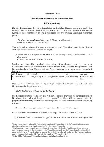 Rosemarie Lühr Genitivische Konnektoren im Althochdeutschen I ...