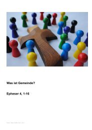 Was ist Gemeinde? Epheser 4 1-16