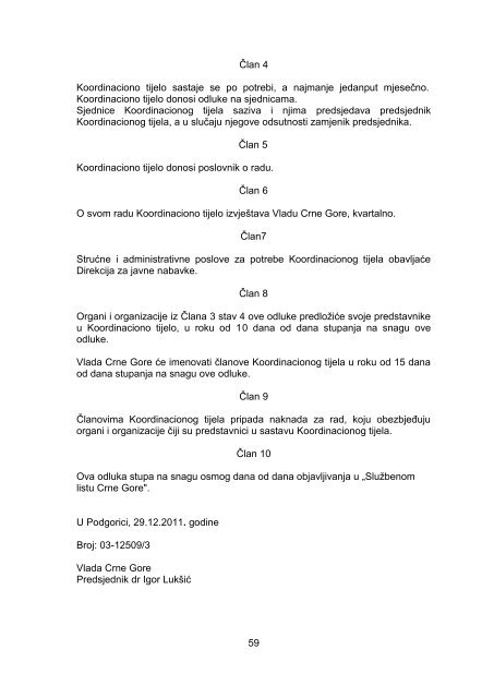 Strategije razvoja sistema javnih nabavki u Crnoj Gori za period 2011-2015