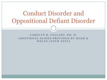 Oppositional Defiant Disorder