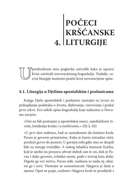 POVIJESNI PREGLED LITURGIJE