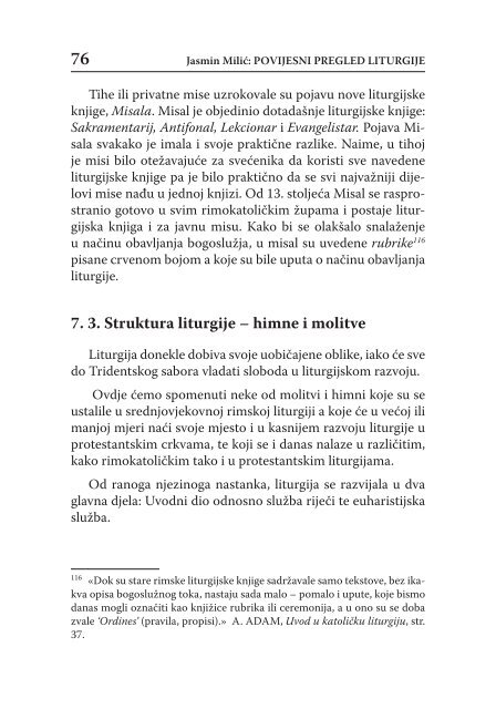 POVIJESNI PREGLED LITURGIJE