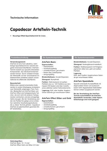 Capadecor ArteTwin-Technik - Synthesa