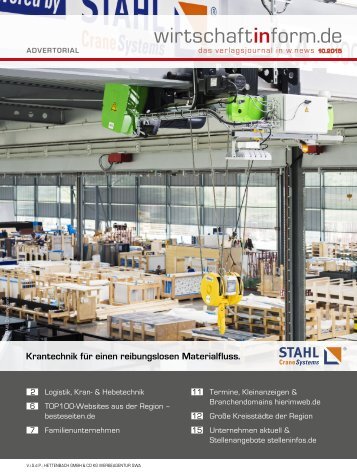 Logistik, Kran- & Hebetechnik| wirtschaftinform.de 10.2015