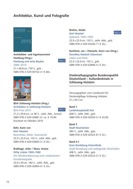 Gesamtverzeichnis Wachholtz Verlag 2015/2016