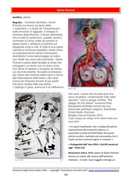 Dizionario degli Artisti Italiani 2015 (primo capitolo)