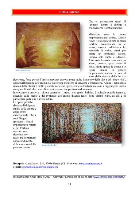 Dizionario degli Artisti Italiani 2015 (primo capitolo)