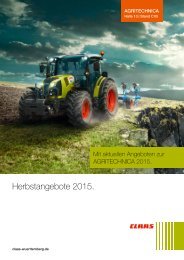 CLAAS Württemberg Herbstangebote 2015 Bavaria Edition