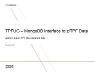 TPFUG – MongoDB Interface to z/TPF Data