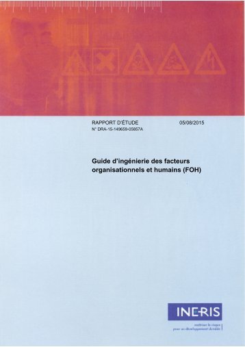 Guide d’ingénierie des facteurs organisationnels et humains (FOH)
