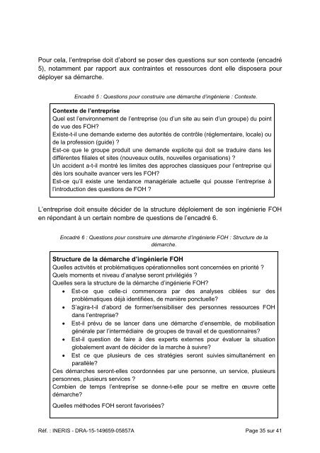 Guide d’ingénierie des facteurs organisationnels et humains (FOH)