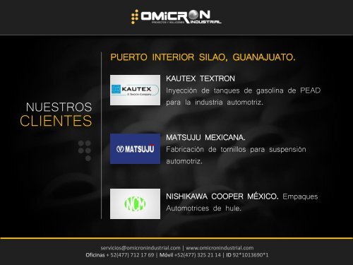 Presentación Ejecutiva OMICRON INDUSTRIAL ACTUALIZADA