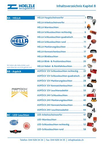 Inhaltsverzeichnis Kapitel 8