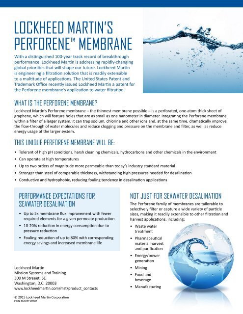 Perforene membrane