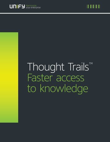 Thought Trails Faster access to knowledge