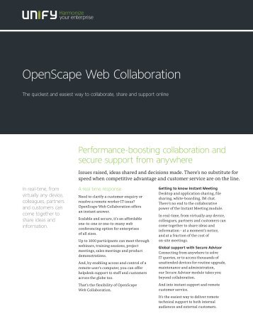 OpenScape Web Collaboration