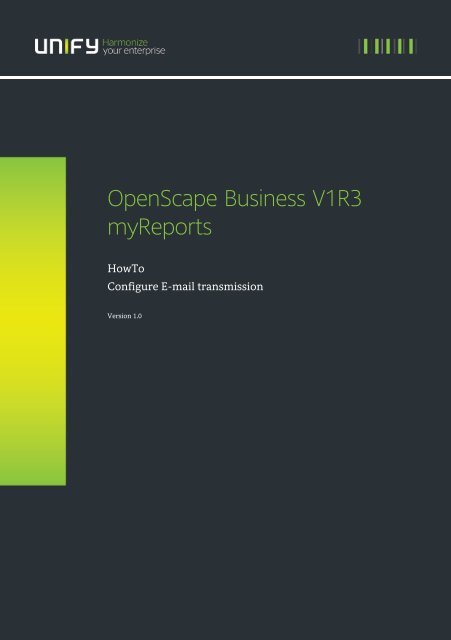 OpenScape Business V1R3 myReports