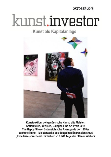 KUNSTINVESTOR Heft Nr. 10 [AUSGABE OKTOBER 2015]