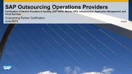 SAP Outsourcing Operations Providers