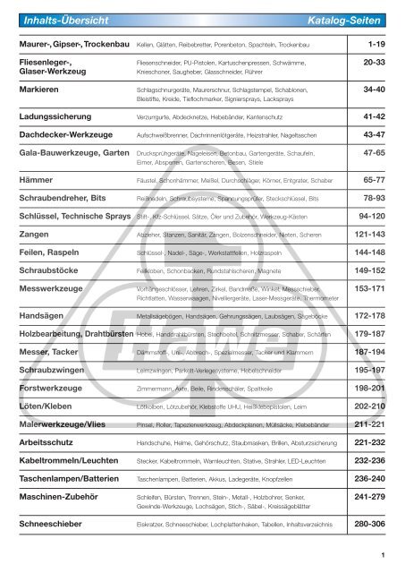 Handwerkzeuge Herbst 2015