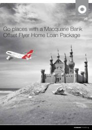 Go places with a Macquarie Bank Offset Flyer Home Loan Package