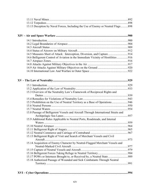 DEPARTMENTOFDEFENSE LAW OFWARMANUAL JUNE2015