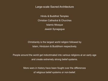 Large-scale Sacred Architecture