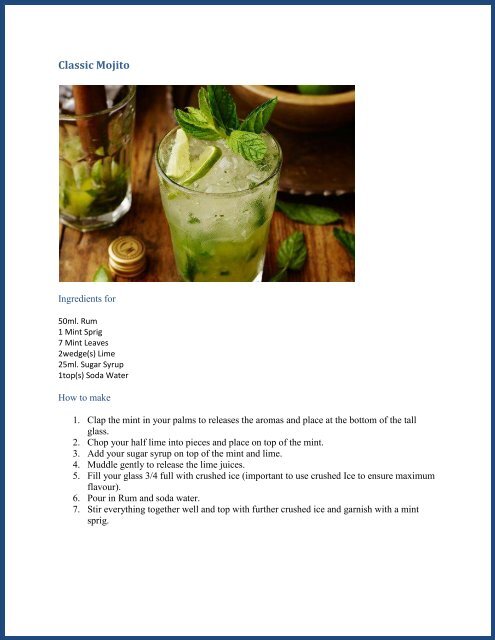 Tang's Cocktail Recipe Book